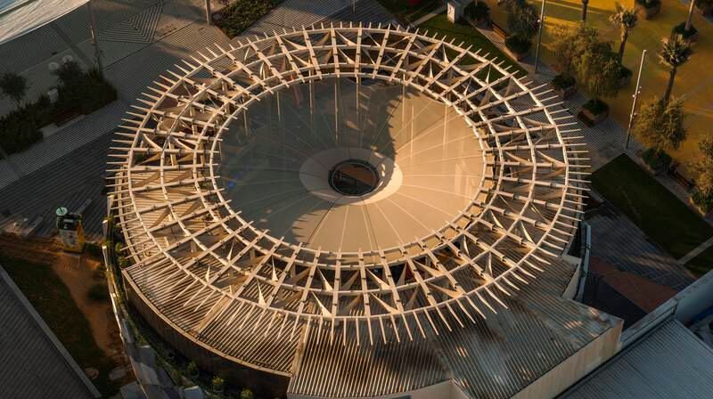 Aerial view of the Angola Pavilion, Expo 2020 Dubai. Dany Eid/Expo 2020 Dubai