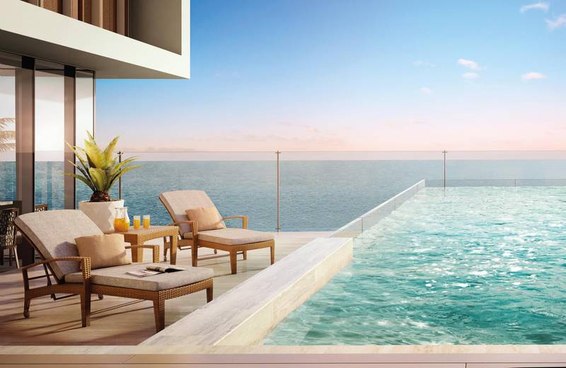 The skycourt pool. Courtesy The Royal Atlantis Residences & Resort
