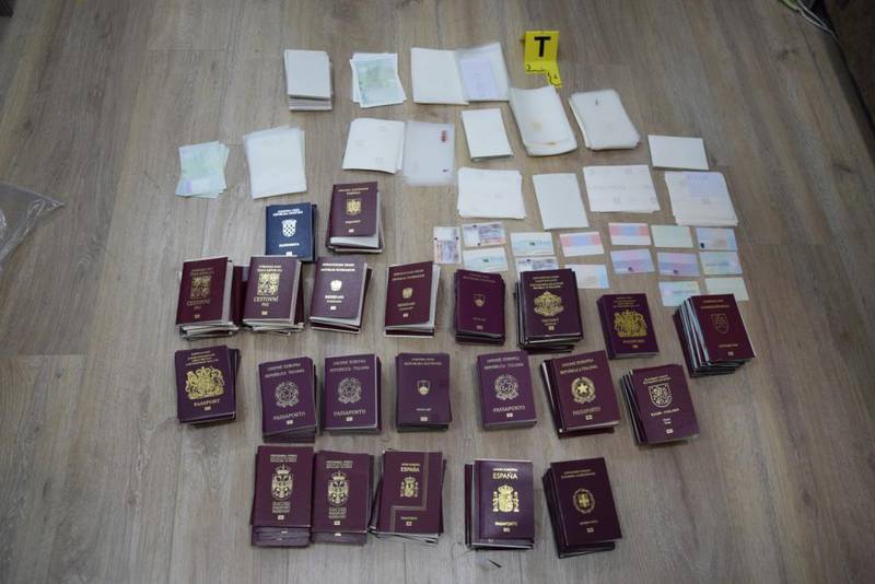 Police raided printing units that produced fake passports for illegal migrants. Europol