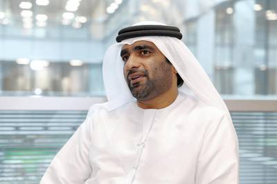 DUBAI , UNITED ARAB EMIRATES , NOV 8   – 2017 :- Tahnoon Saif , Vice President of Aviation at Dubai South during the interview at his office in Dubai South headquarter building in Dubai. (Pawan Singh / The National) Story by Sarah Townsend