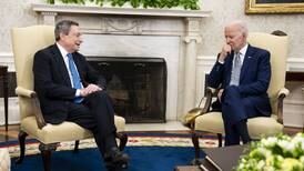 Joe Biden and Mario Draghi stress unity during White House visit