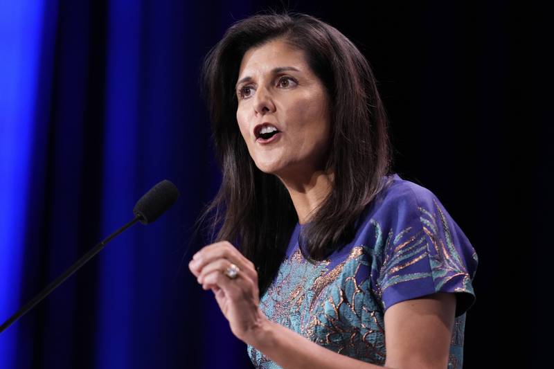 If elected in 2024, former UN ambassador Nikki Haley would become the first female US president. AP