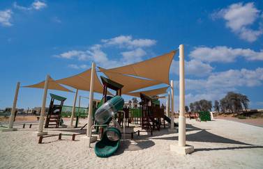 Children's play areas feature in the female-only Shaghrafa park. Courtesy Shurooq