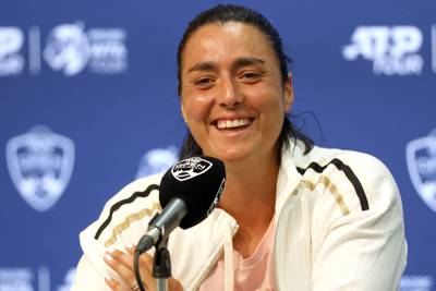 Ons Jabeur attends a press conference ahead of Cincinnati Open. Getty
