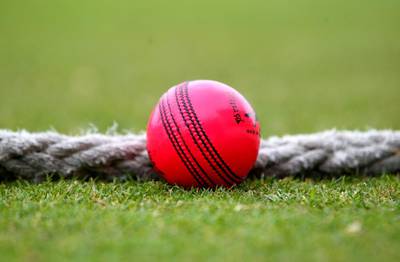 The Dukes pink ball during the MCC XI v Scotland at Lords Cricket Ground on April 21, 2008 in London, England. The pink cricket ball is being trialled for the first time in a match in England. Tom Shaw/ Getty Images