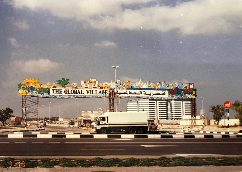 The first Global Village, in 1997, was alongside Dubai Creek, opposite Dubai Municipality. Photo: Twitter