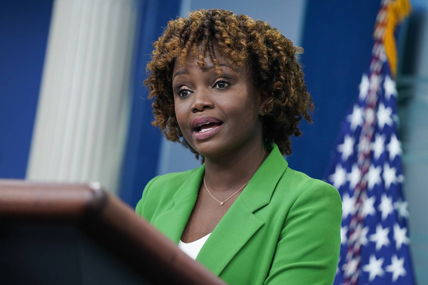 White House press secretary Karine Jean-Pierre called anti-Semitism 'hateful' and 'dangerous'. AFP