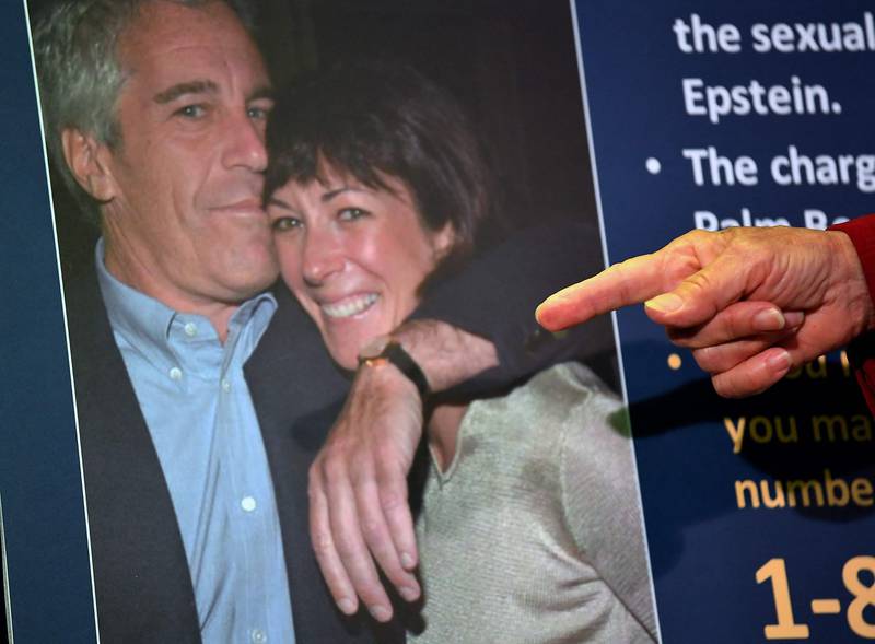 Lawyers for Ghislaine Maxwell, pictured with her former boyfriend Jeffrey Epstein, have requested a retrial. AFP