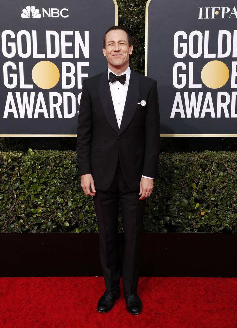Tobias Menzies arrives for the 77th annual Golden Globe Awards ceremony.  EPA