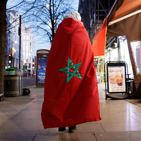 Ecstatic Morocco fans celebrate victory on London's streets