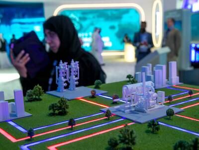 A model on display at the Adnoc stand