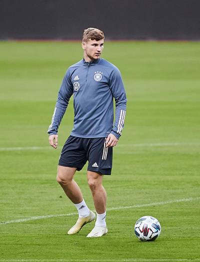 Timo Werner trains ahead of the Nations League match against Spain at Estadio de La Cartuja. Getty