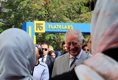The Prince of Wales at the Sustainable Markets Initiative in Tahrir Square.  Reuters