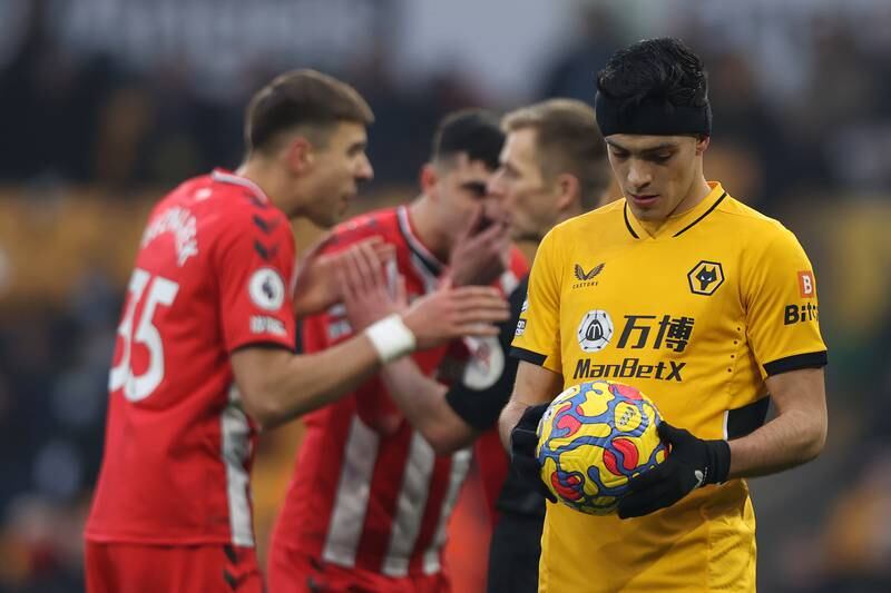 Centre forward: Raul Jimenez (Wolves) – Got Wolves’ first as a previously goal-shy team scored three in a league game for the first time this season against Southampton. Getty Images