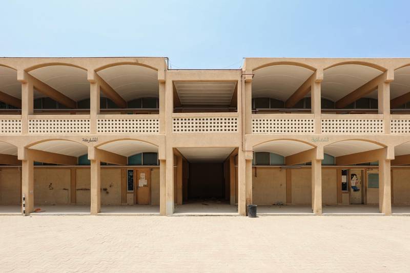 Al-Qasimiyah School serves as the headquarters of Sharjah Architecture Triennial and the main venue for its programmes. The building's design is based on a mid-1970s prototype by regional architectural firm Khatib & Alami. Courtesy: Sharjah Architecture Triennial