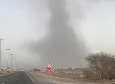 Footage of the mini tornado was shared on the Storm Centre channel on X, formerly known as Twitter.