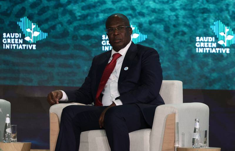 Nigeria's Minister of State for Petroleum Resources Timipre Sylva takes part in one of the sessions. AFP