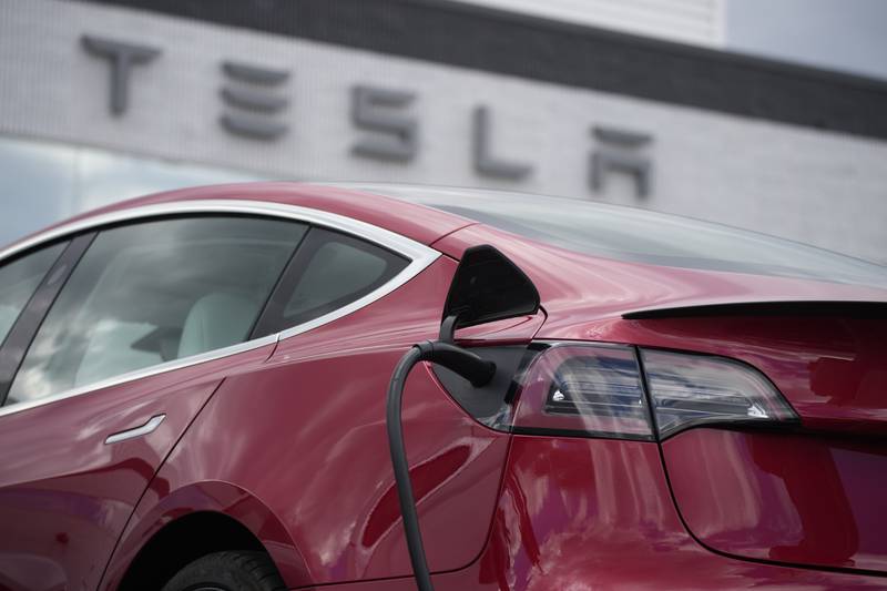 Tesla's Model 3, with the Model Y, accounted for 97 per cent of total deliveries in 2021. AP