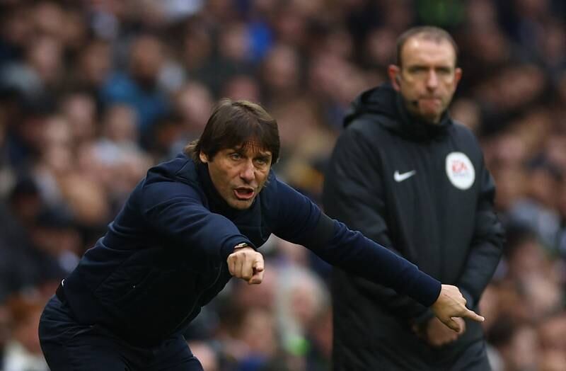 Tottenham manager Antonio Conte watches the action. Action Images