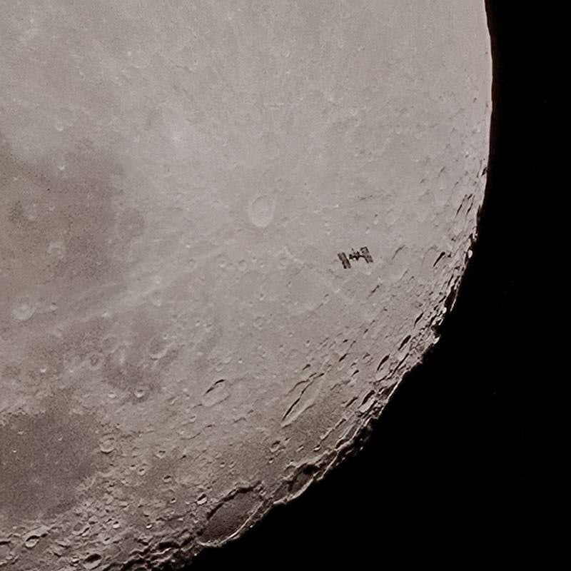 international space station moon