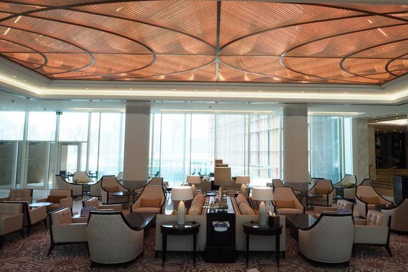 The lobby lounge in the Four Seasons Abu Dhabi. Delores Johnson / The National