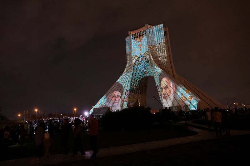Celebrations of the Iranian New Year Nowruz at the Azadi tower in Tehran last week. Reuters