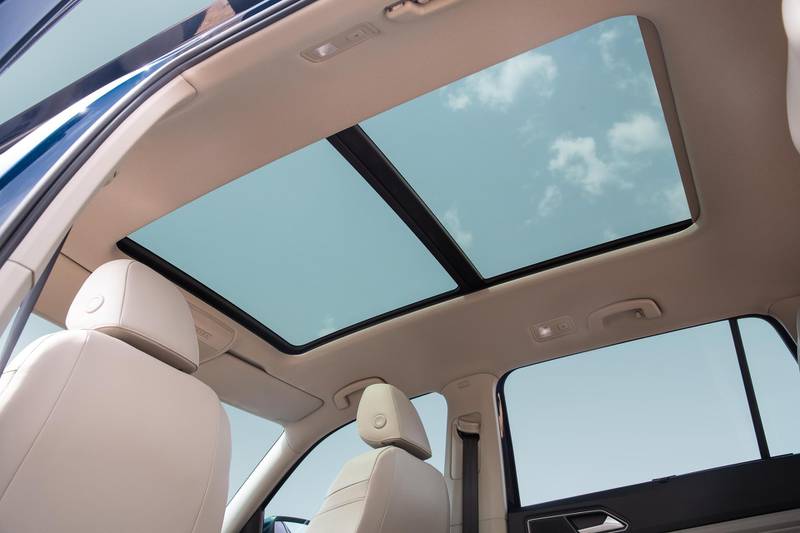 The Teramont has a panoramic sunroof. Volkswagen