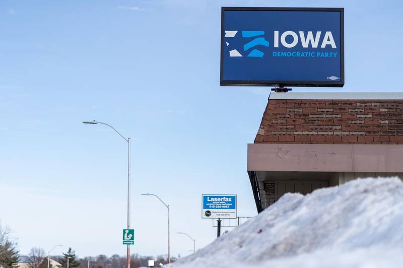 The Iowa Democratic party head office is seen on February 4,2020 in Des Moines, Iowa.  The US Democratic Party was unable to provide results from the Iowa state caucuses Tuesday despite spending millions of dollars, owing to what it called a technical glitch and President Donald Trump called incompetence.New Hampshire votes second, on February 11,2020 and tradition dictates that the top performers in Iowa board jets and race to The Granite State to capitalize on the momentum. / AFP / kerem yucel
