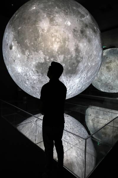 Dubai, United Arab Emirates - Reporter: Alex Chaves. Features. Museum of the Moon feature at OliOli children museum. Monday, October 19th, 2020. Dubai. Chris Whiteoak / The National