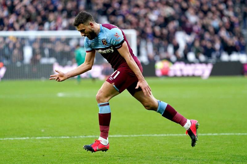 Right midfield: Robert Snodgrass (West Ham) – The Scot’s brace ought to have set West Ham on the way to a much-needed win but defensive errors let Brighton get a point. PA