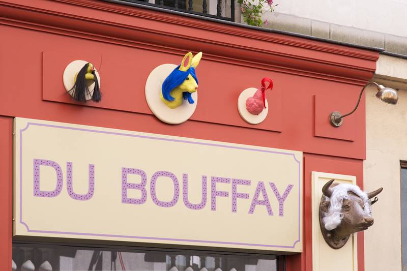Reimagined storefront signs by local artists in Nantes. Photo: Le Voyage a Nantes