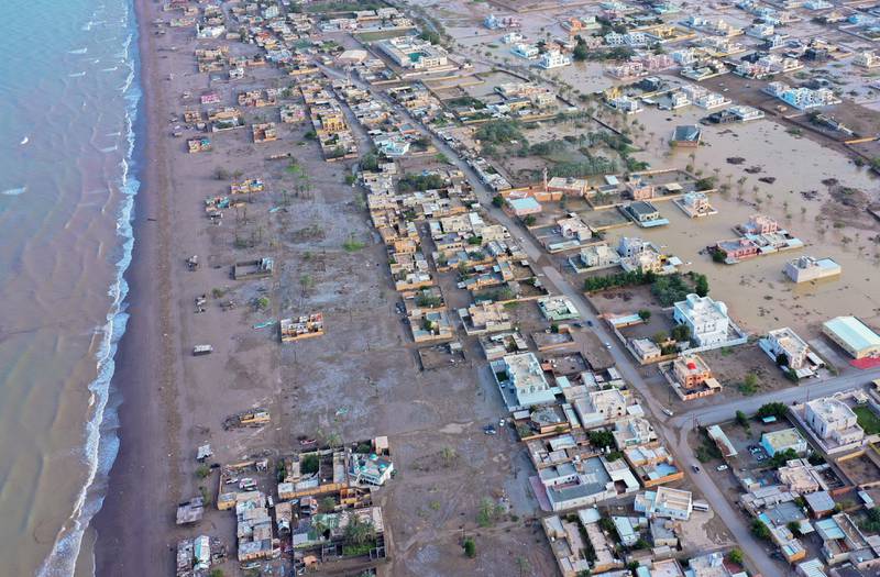 Cyclone Shaheen caused widespread flooding and landslides in Oman, the emergency authorities said. Photo: AFP