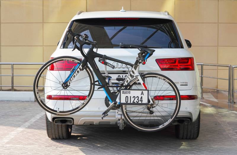 An extra number plate on a car with a bike rack. Photo: RTA