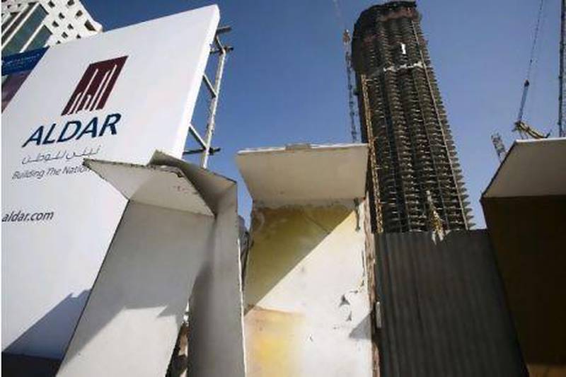 Aldar shares dropped 3.7 per cent yesterday. Matilde Gattoni / Bloomberg News