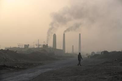 Smoke rises from brick factory stacks in Nahrawan, Baghdad. Tackling emissions from heavy industry is crucial to tackling global warming. Reuters