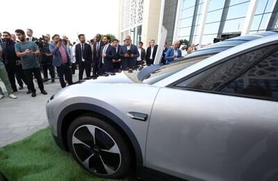 The car was revealed at Sharjah Research Technology and Innovation Park, Sharjah. 