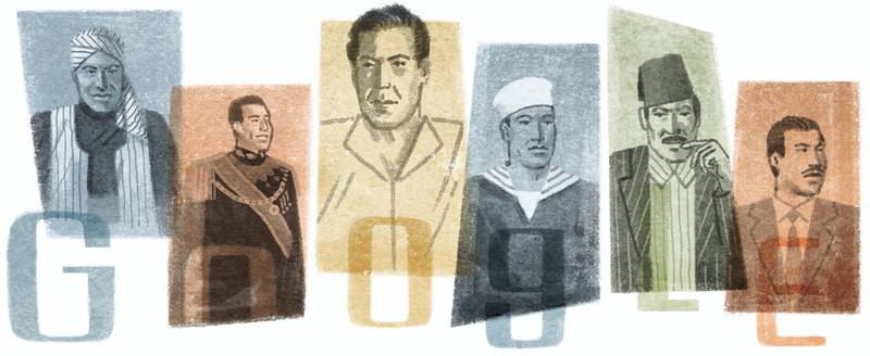 Farid Shawki's 94th birthday commemorative Google Doodle.