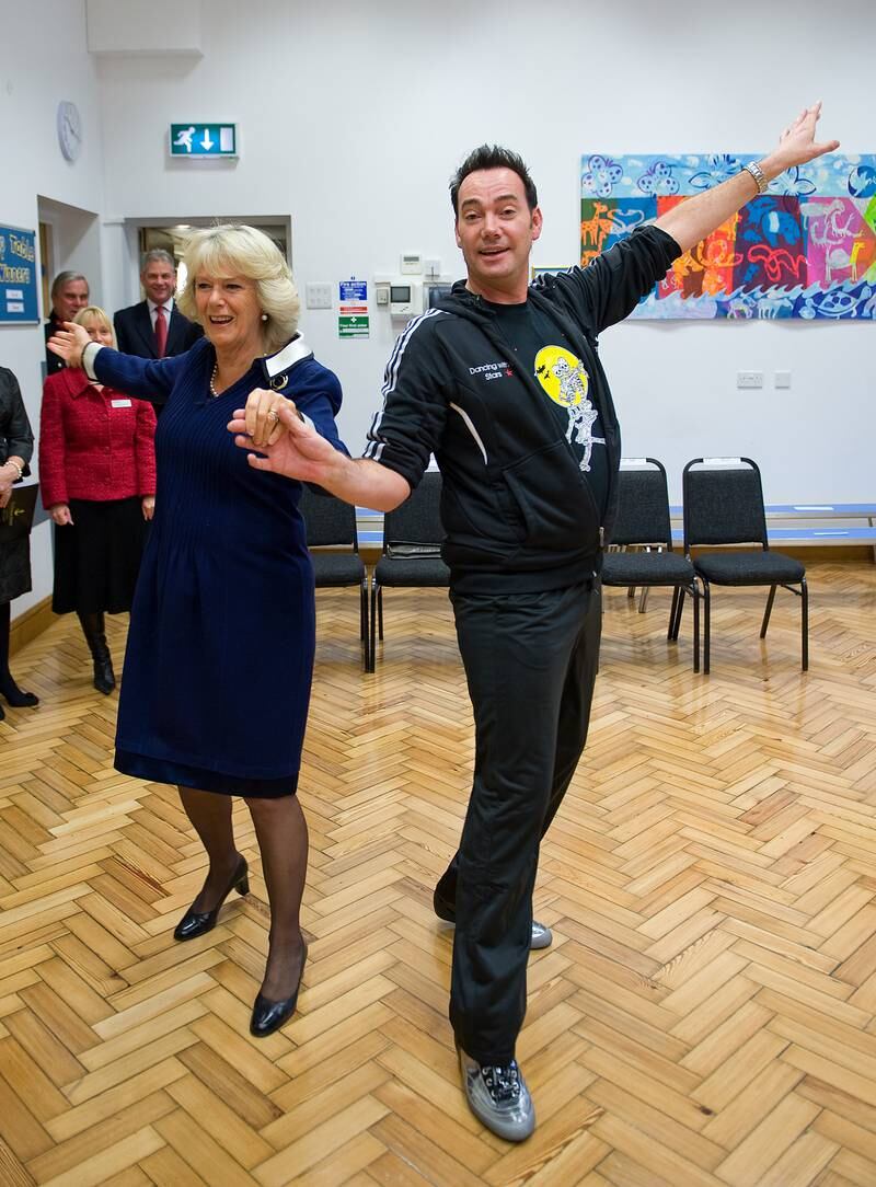 The duchess dances with Craig Revel Horwood during a visit to St Clement Danes School in London on October 20, 2009. Getty Images