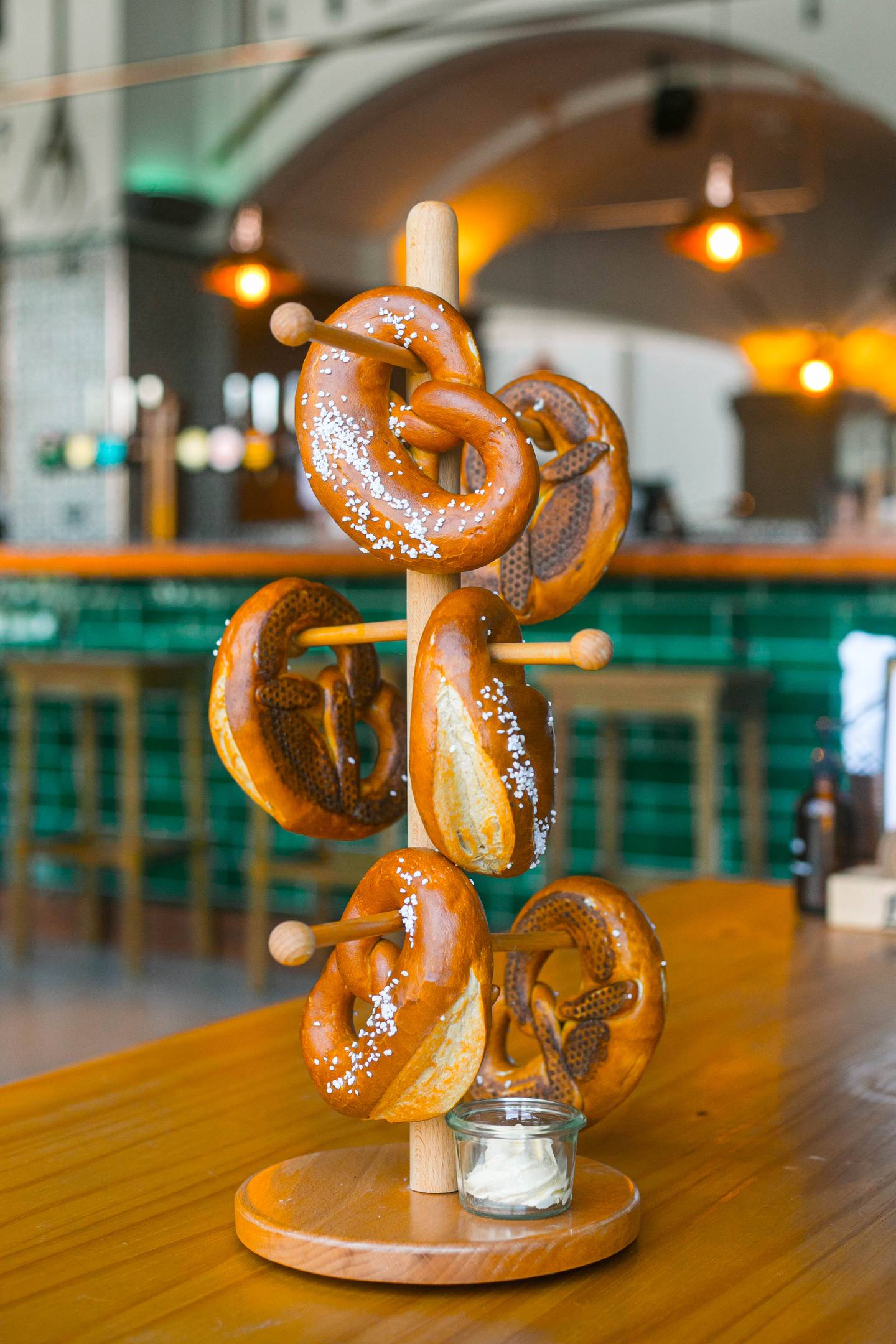 Un arbre de bretzels salés à Ernst.