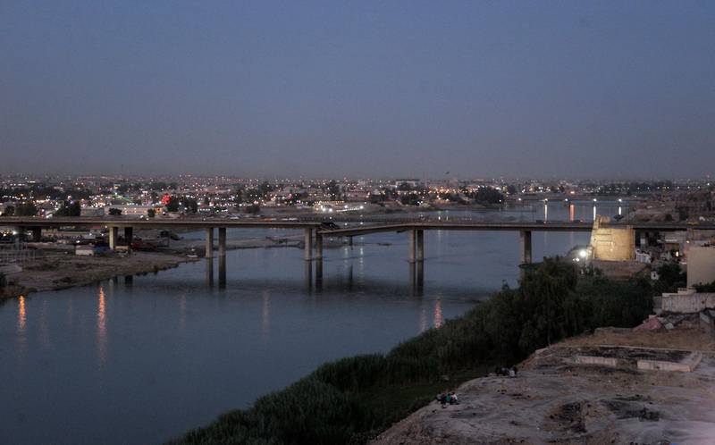 The damaged Fifth Bridge across the Tigris, connecting eastern and western Mosul. In October 2016, Iraqi, Kurdish, US and French forces launched a joint offensive to recapture Mosul. AFP