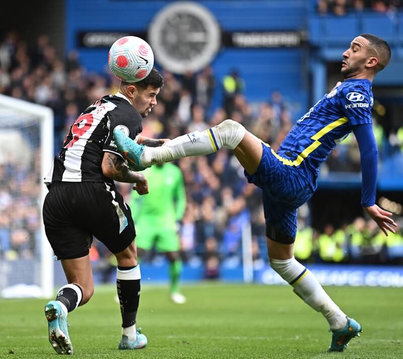 Hakim Ziyech - 6: Struggled to find any space against a very well-drilled Newcastle backline. Booked for high kick on head of Guimaraes. Getty