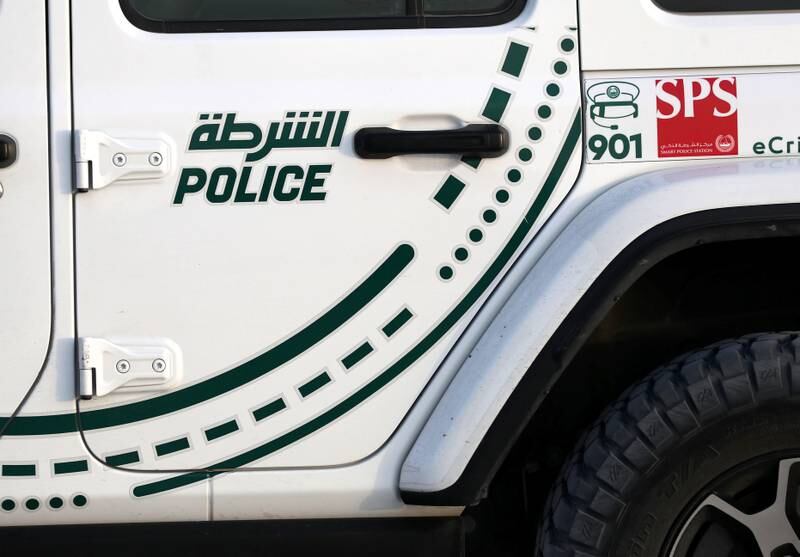 Dubai, United Arab Emirates - Reporter: N/A. Stock. General view of the side of a police car. Thursday, June 25th, 2020. Dubai. Chris Whiteoak / The National