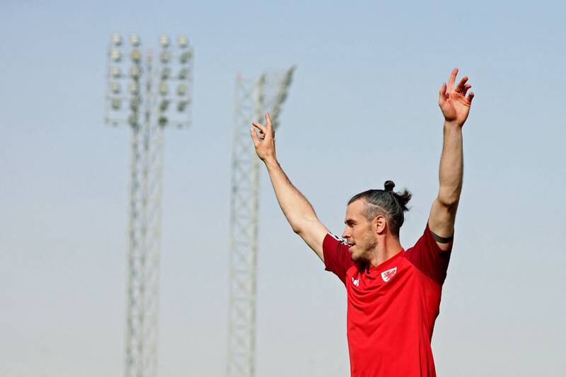 Wales captain and talisman striker Gareth Bale trains on the opening day of the tournament. Reuters