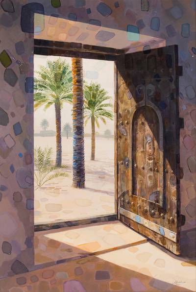 Retrospective Abdulqader Al Rais: Dubai Culture Institut du Monde Arabe The Past and the Future, 1989, Oil on canvas