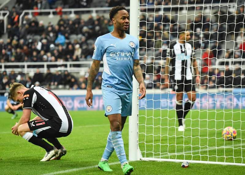 Raheem Sterling - 7: In top form at moment but very little influence in opening half. Shanked volley well wide at start of second before stinging hands of keeper with curling effort just before hour. Tapped home fourth goal from close range. EPA