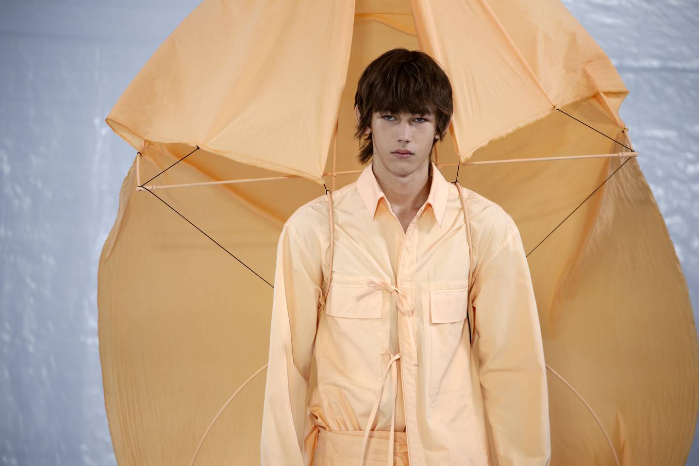 Craig Green menswear spring/summer 2023 brought an inventive, fashion-forward take on uniforms. Getty Images