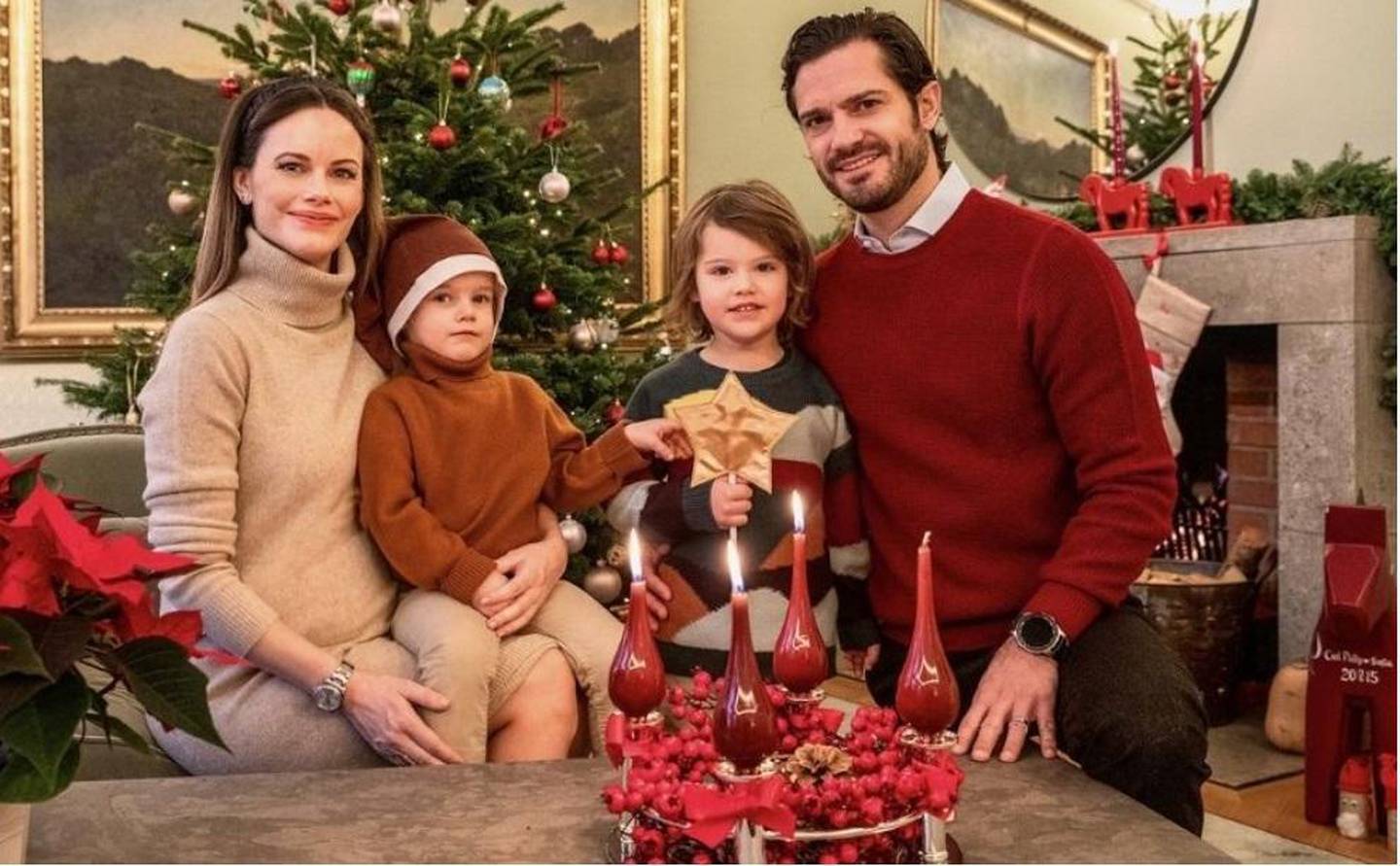 Prince Carl Philip and Princess Sofia of Sweden shared this photo, along with the Princes Alexander and Gabriel to commemorate St Lucia's Day. Victor Ericsson / Kungl. Hovstaterna