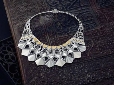 Inspired by architecture, a necklace from Azza Fahmy's Mamluk collection. Courtesy Azza Fahmy