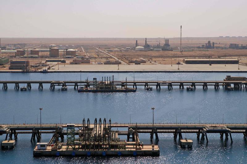 Brega port in Libya. Many oil plants and refineries in the country have been closed due to tension between its rival administrations. AFP
