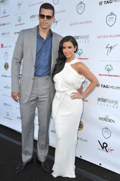 MONACO - MAY 27:  Kim Kardashian (L) and Kris Humphries (R) arrive to attend the AmberLounge Fashion Monaco 2011 on May 27, 2011 in Monaco.   (Photo by Pascal Le Segretain/Getty Images)